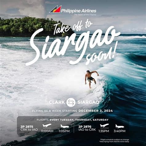 Flights from Clark to Siargao (ICO) .